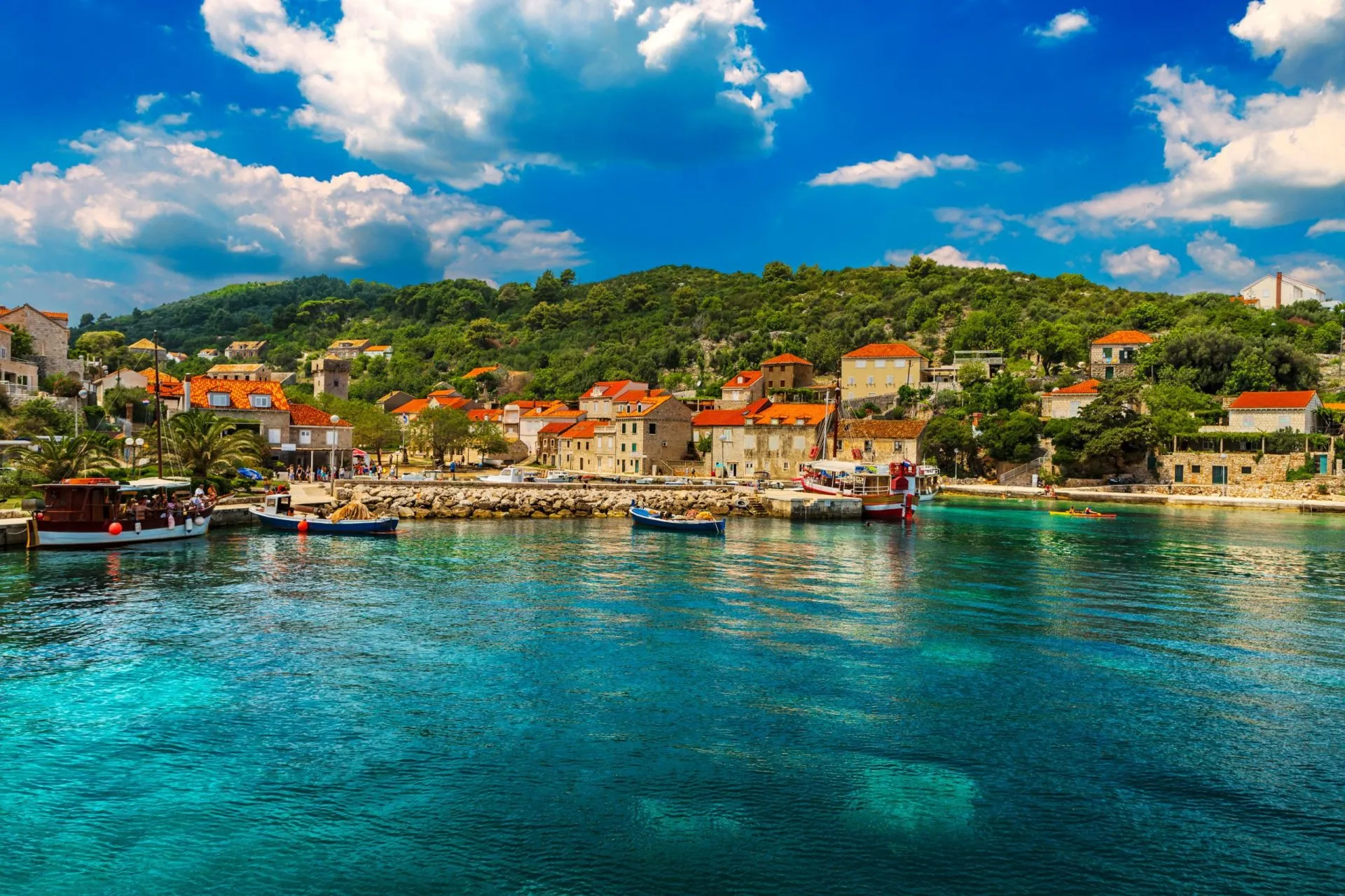 Croatia. South Dalmatia - Elaphiti Island. The island of Sipan (also Sipano, Giuppana) situated near Dubrovnik city. Sudurad (San Giorgio) settlement