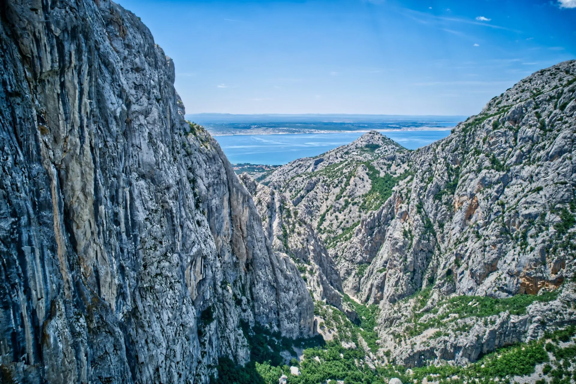 Croatia Paklenica National Park extra wide panorama in Croatia, Europe